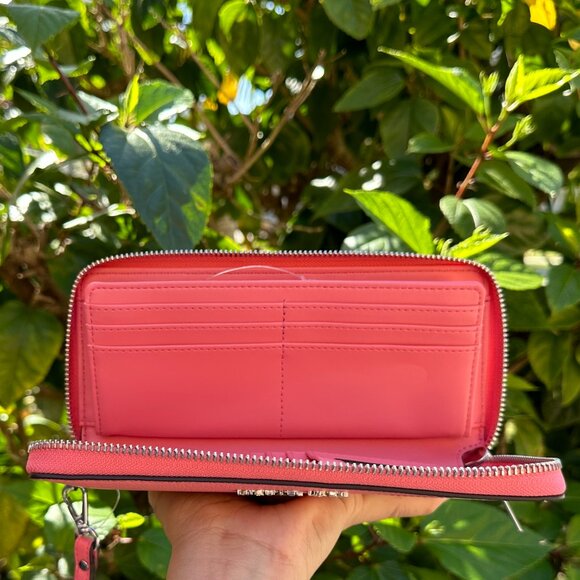 Michael Kors Jet Set Travel Large Continental Wallet Color-Block Tea Rose Multi - Picture 4 of 9